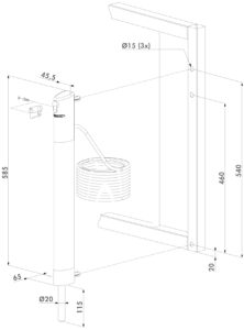 DIMENSION SERRURE MOTORISEE COURSE DE 115 MM